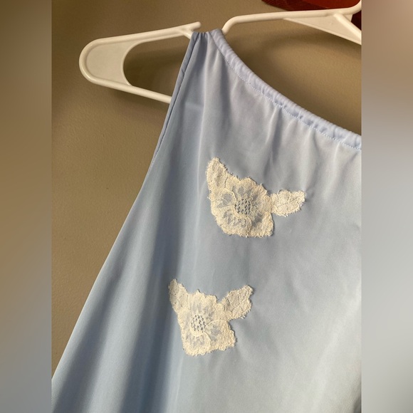 Vintage Radcliffe Blue Lace Detail Long Nightgown S - Picture 3 of 7
